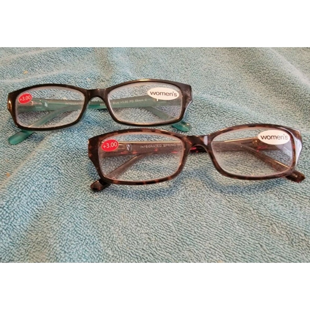 Women  Reading‎ Glasses Readers +3.00  2 Pairs